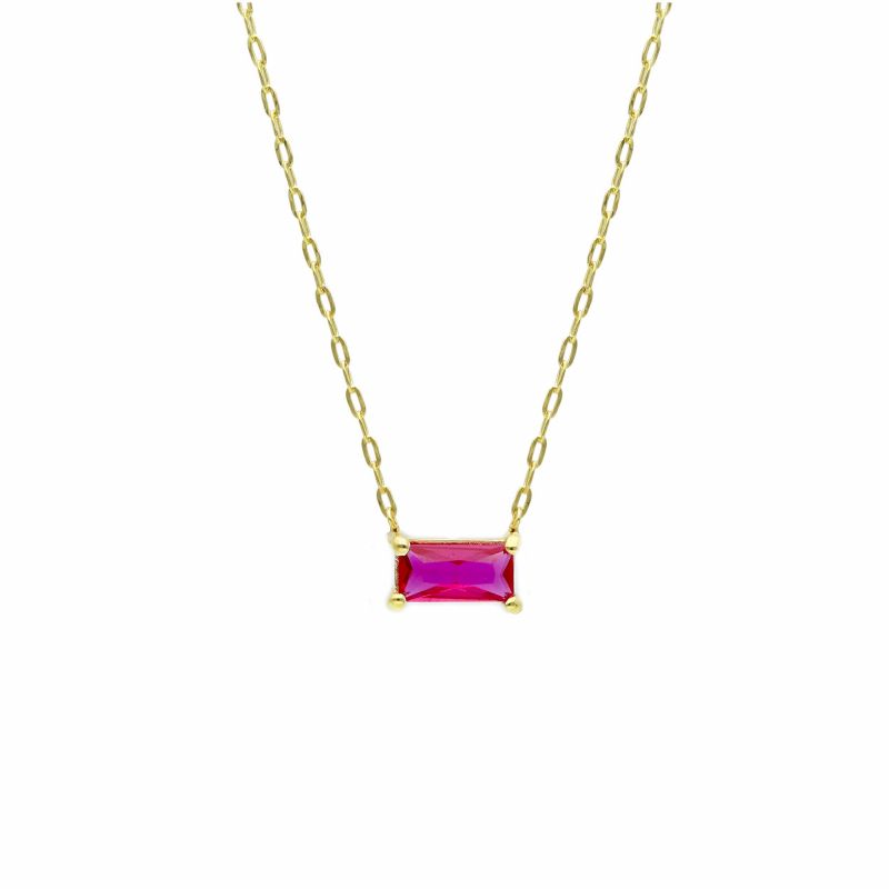 Φωτογραφία από Yellow gold necklace k14 with ruby (code S263183)