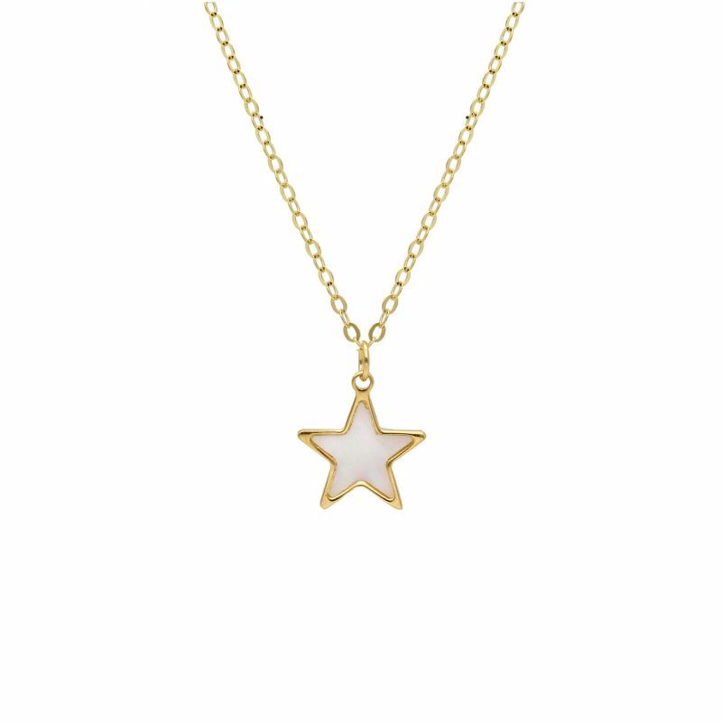 Φωτογραφία από Yellow gold necklace k9 with mother of pearls  (code S265526)