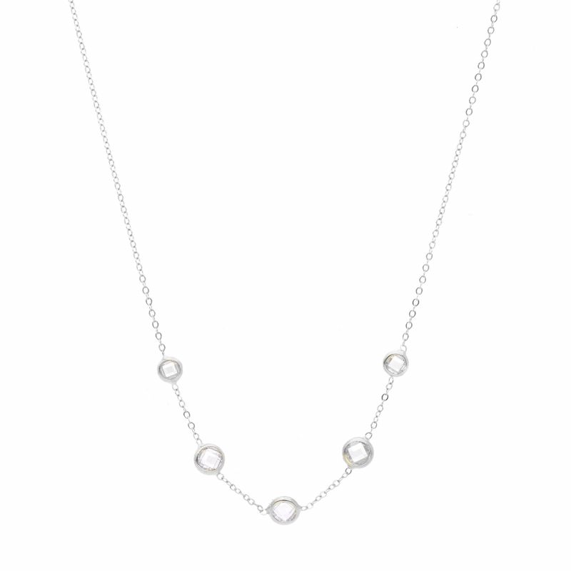 Φωτογραφία από White Gold κ14 Necklace with Zircon (code S278312)