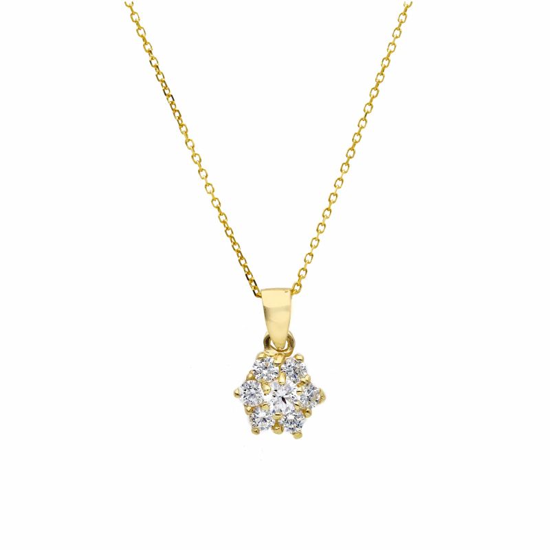 Φωτογραφία από Yellow gold necklace k14 with zircon (code S281105)