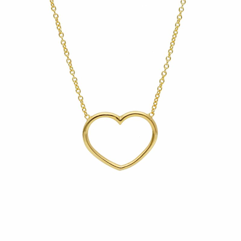 Φωτογραφία από Golden heart necklace k14 (code S281559)