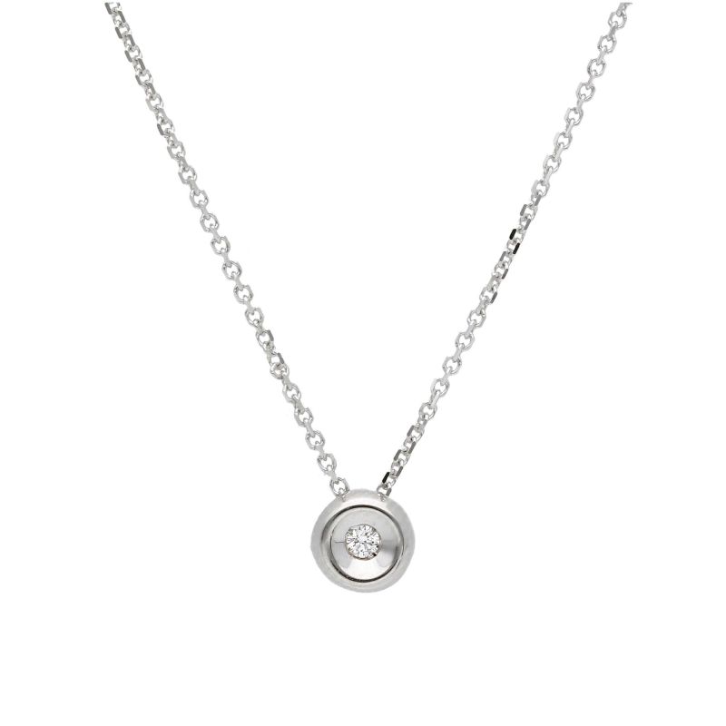 Φωτογραφία από Μονόπετρο μενταγιόν απο λευκό χρυσό κ9 με διαμάντι (code  S282986BB)