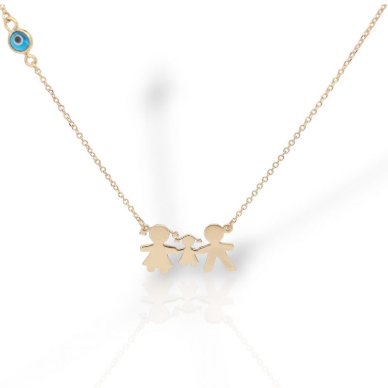 Φωτογραφία από Family necklace made of rose gold k14 (code AL2278)