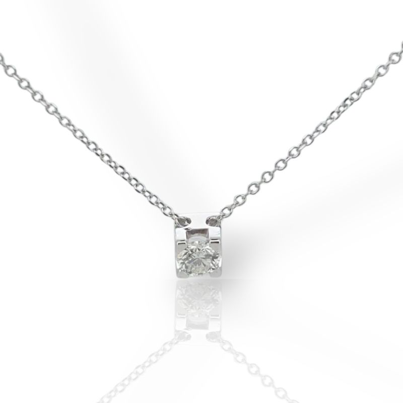 Φωτογραφία από Μονόπετρο μενταγιόν κ18 με διαμάντι (code M008246)