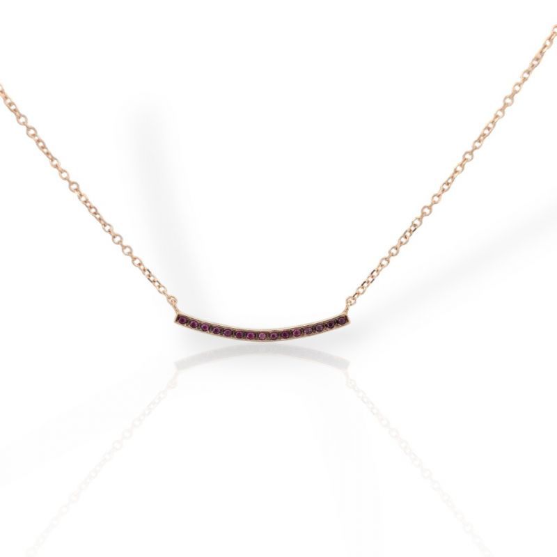 Φωτογραφία από Rose gold necklace k9 with  zircon (code Μ2274)