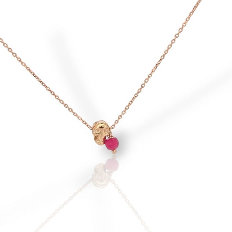 Φωτογραφία από Rose gold necklace k9 SKULL (code Μ2275)