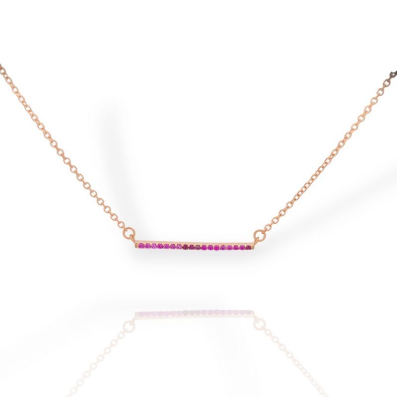 Φωτογραφία από Rose gold necklace k9 with  zircon (code Μ2835)
