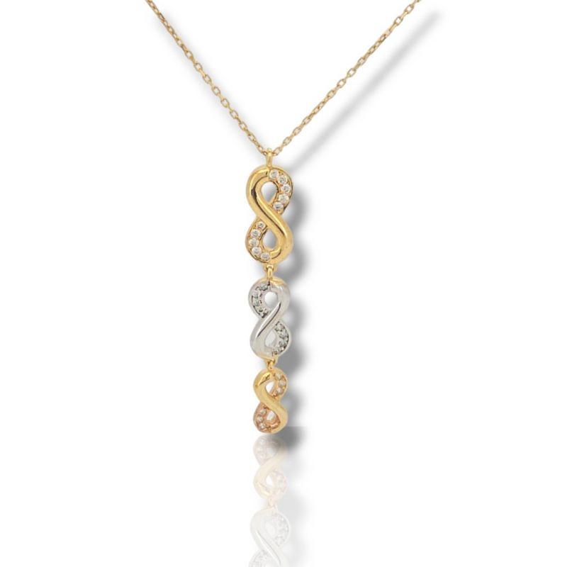 Φωτογραφία από Girocollo infinito in oro giallo e bianco  k14 (code M2848)