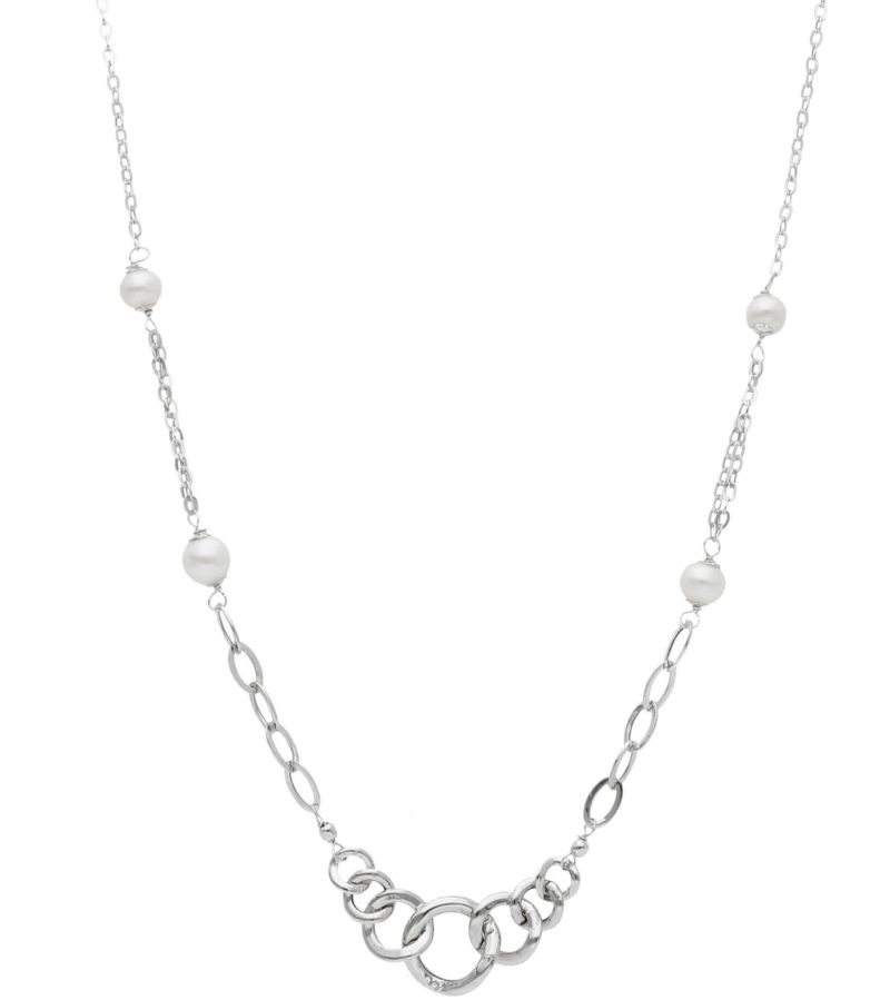 Λευκόχρυσο κολιέ κ9 με μαργαριτάρια ( code S202515B) Φωτογραφία από Λευκόχρυσο κολιέ κ9 με μαργαριτάρια ( code S202515B)