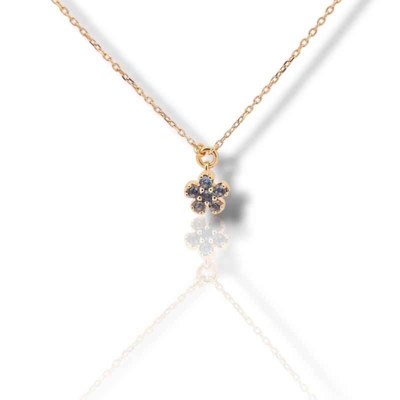 Φωτογραφία από K18 rose gold necklace with zaffiri (code S247142)