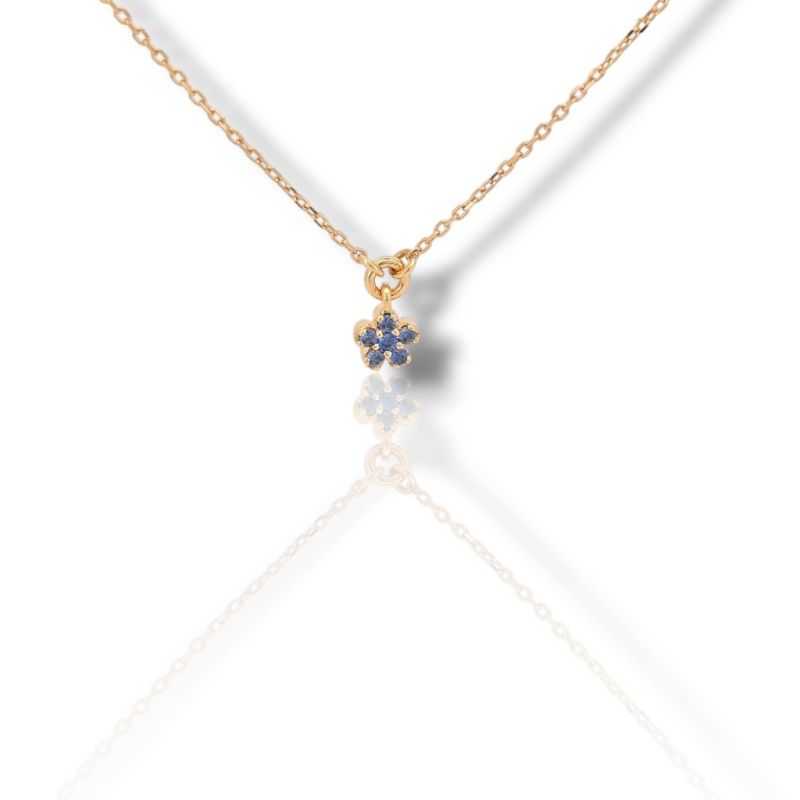 Φωτογραφία από K18 rose gold necklace with zaffiri (code S247152)