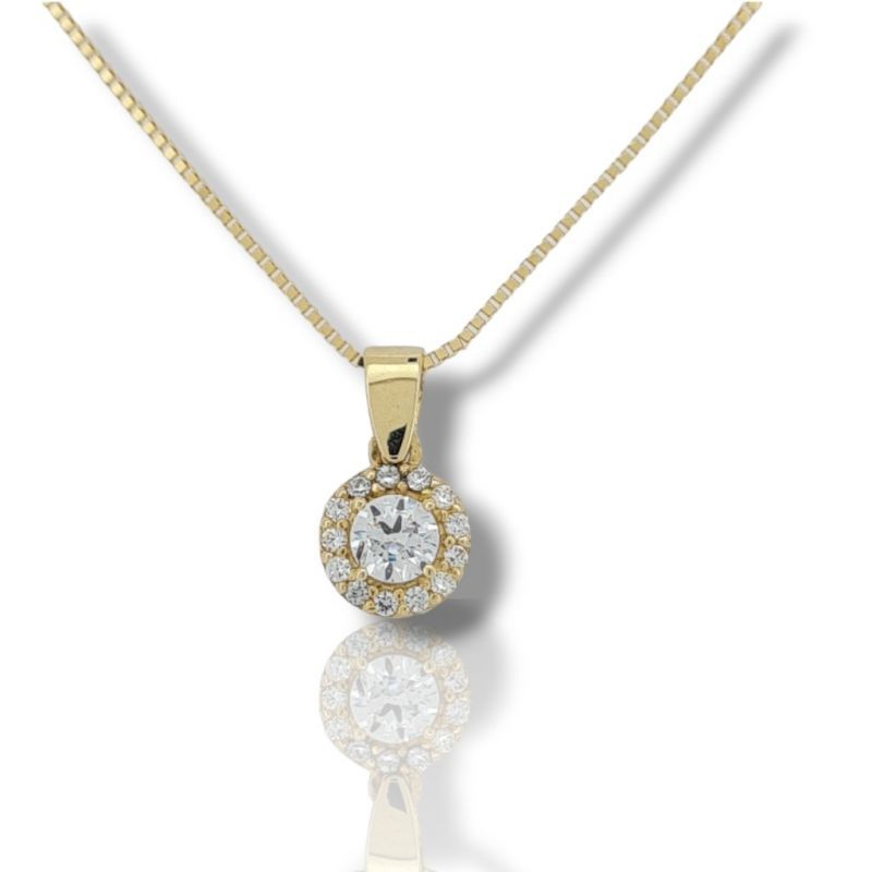 Φωτογραφία από Golden necklace k14 with zircon (code S250930)
