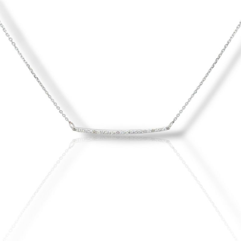 Φωτογραφία από Girocollo in oro bianco k9 con zirconi cubici  (code Μ2854)