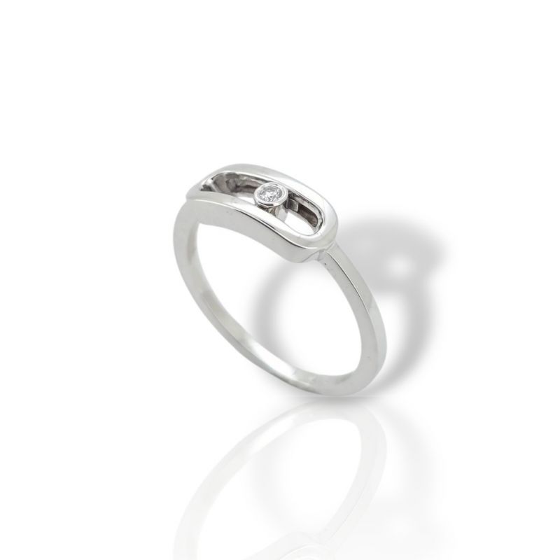 Φωτογραφία από  White gold k14 ring with diamond (code P2940)
