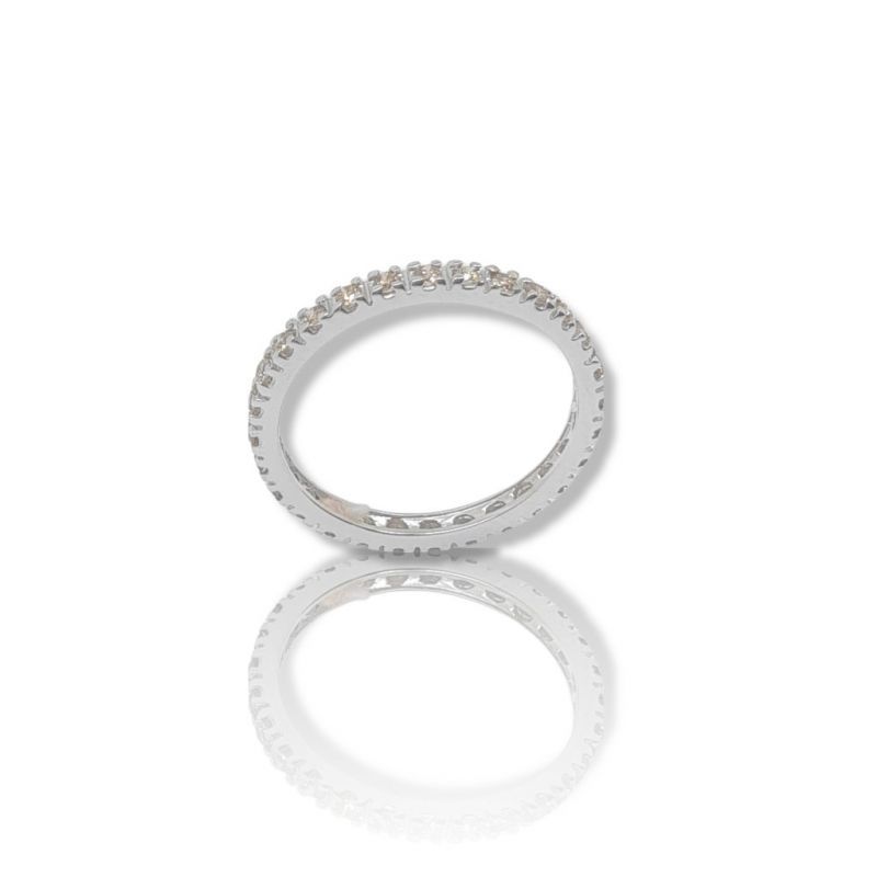 Φωτογραφία από Eternity white gold ring k18 with diamonds (code T2311)