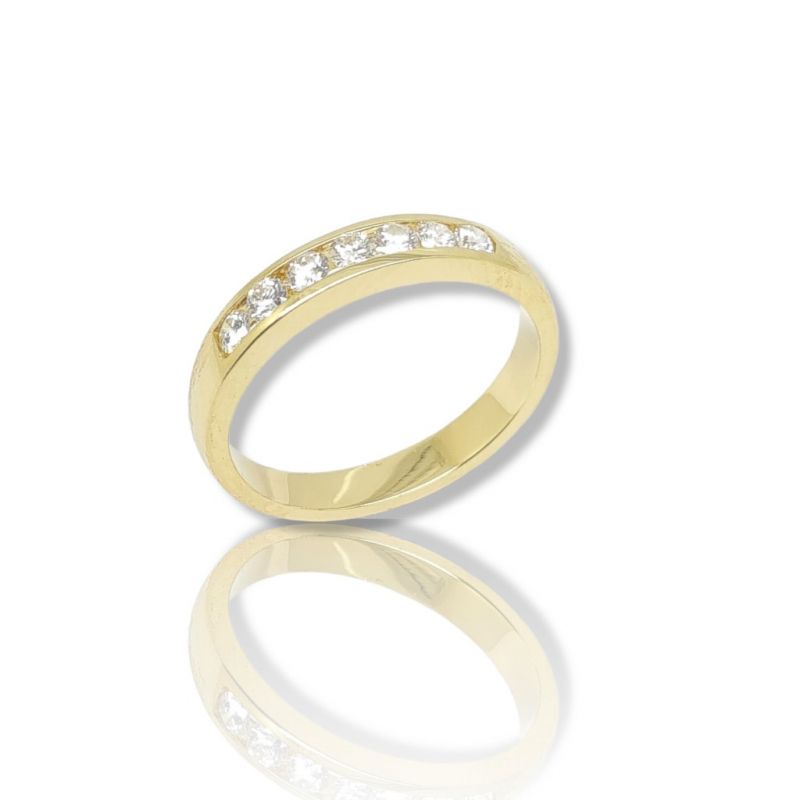 Φωτογραφία από Golden eternity ring k18 with 7 diamonds (P2363)