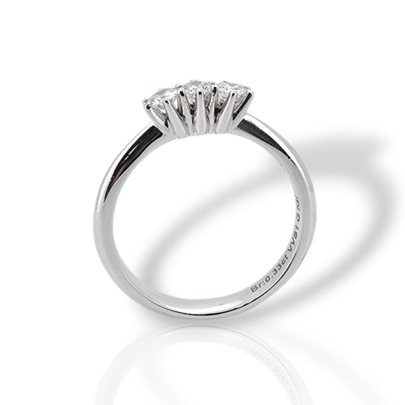 Φωτογραφία από ΄΄Spina΄΄ Δαχτυλίδι TRILOGY απο λευκόχρυσο κ18 με 3 διαμάντια (code IBM038159)