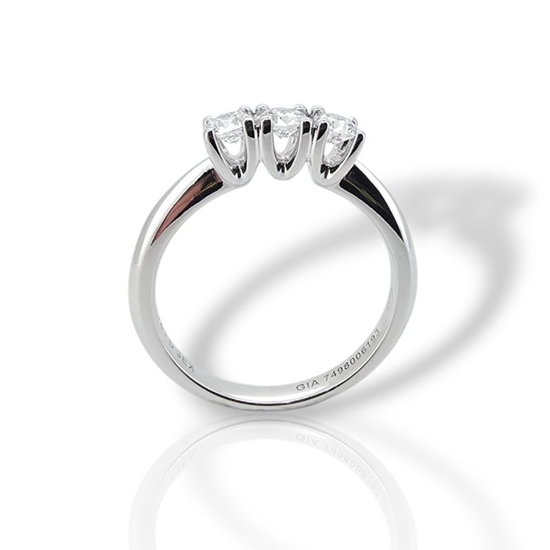 Φωτογραφία από ΄΄Armonia΄΄ Δαχτυλίδι TRILOGY απο λευκόχρυσο κ18 με 3 διαμάντια (code IBM41.206)