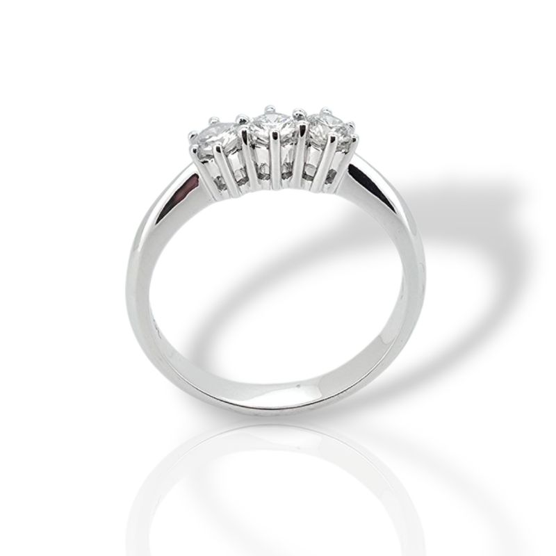 Φωτογραφία από ΄΄Vittoria΄΄ Δαχτυλίδι TRILOGY απο λευκόχρυσο κ18 με 3 διαμάντια (code IBM42.379)