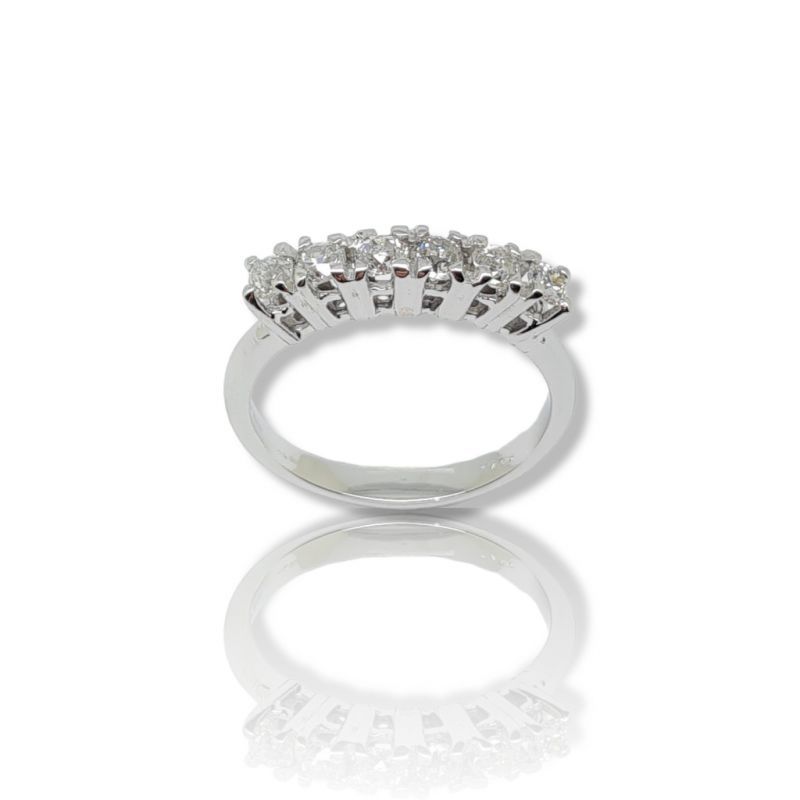 Φωτογραφία από White gold eternity ring k18 with 6 diamonds (code P2198)