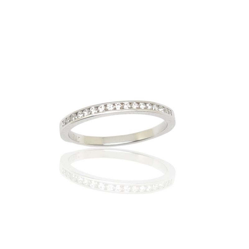 Φωτογραφία από Eternity white gold k18 ring with 17 diamonds (P2300)