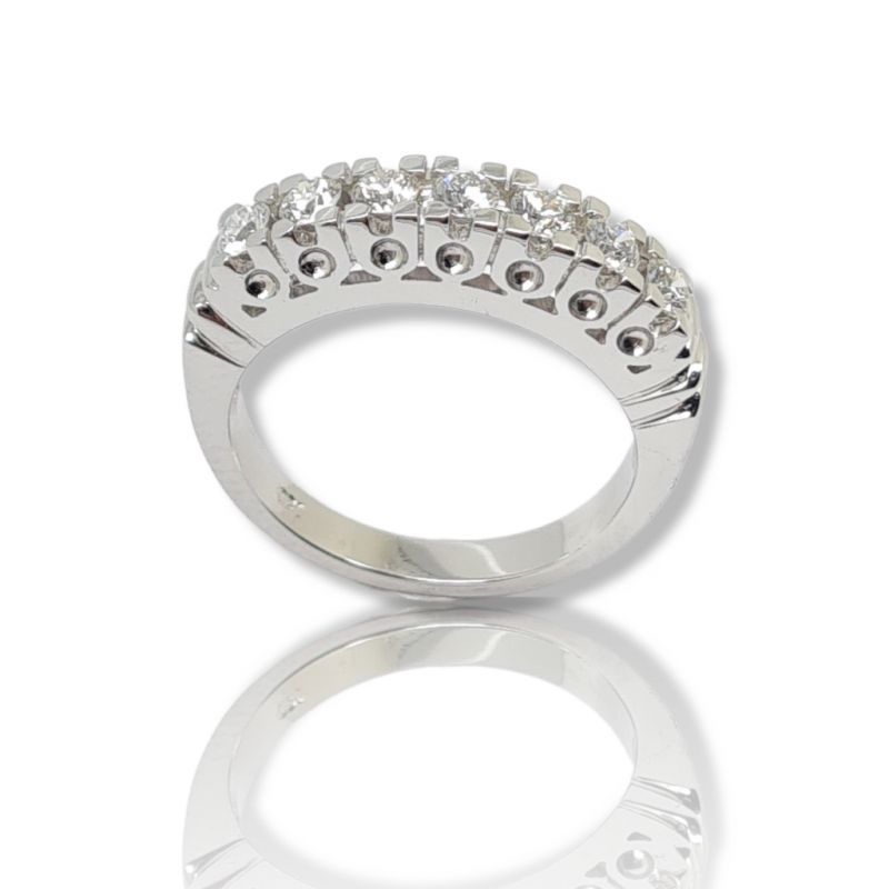 Φωτογραφία από White gold eternity ring k18 with 7 diamonds (code T2620)
