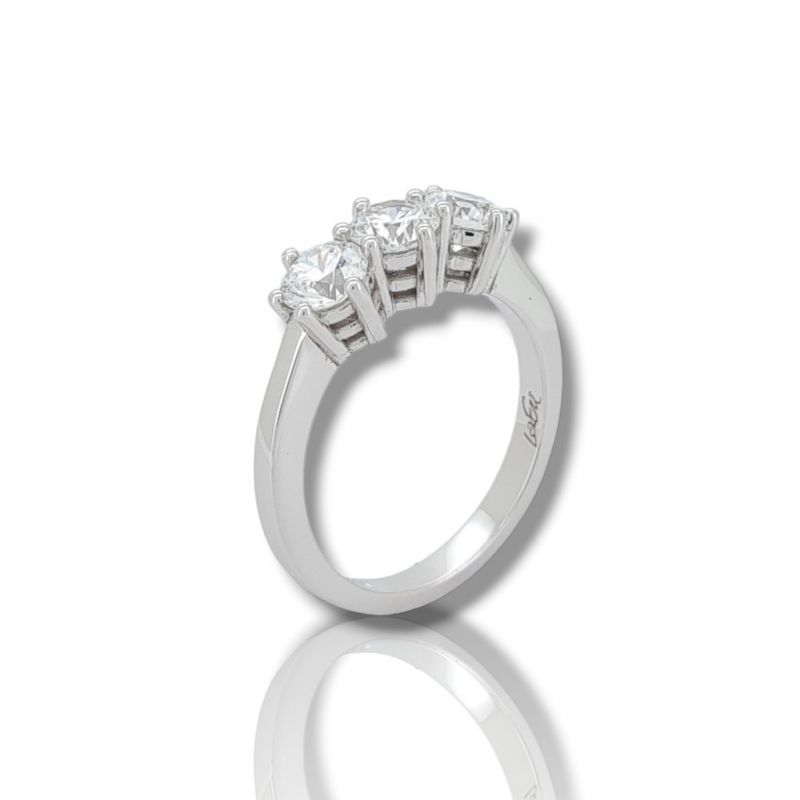 Φωτογραφία από White gold eternity ring k18 with 3 diamonds (code T2637)