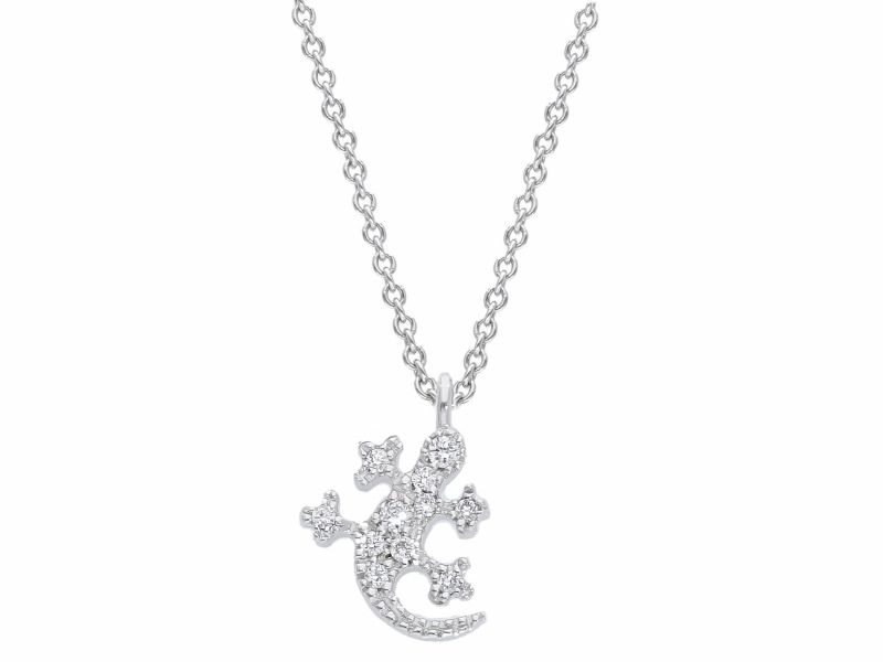 Φωτογραφία από  White gold necklace k18 with diamonds (code S176605)