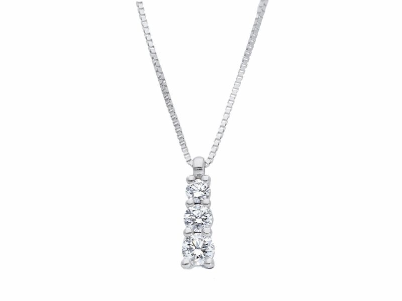 Φωτογραφία από  White gold necklace k18 with diamonds (code S225766)