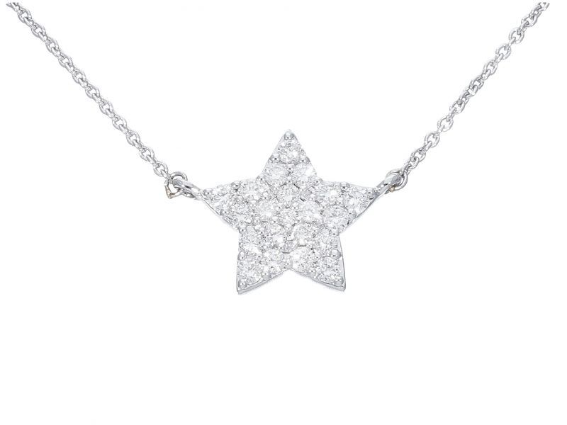 Φωτογραφία από  White gold necklace k18 with diamonds (code S230410)