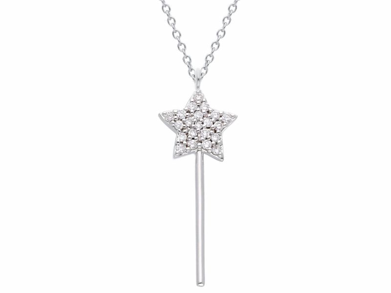 Φωτογραφία από  White gold necklace k18 with diamonds (code S268528BB)