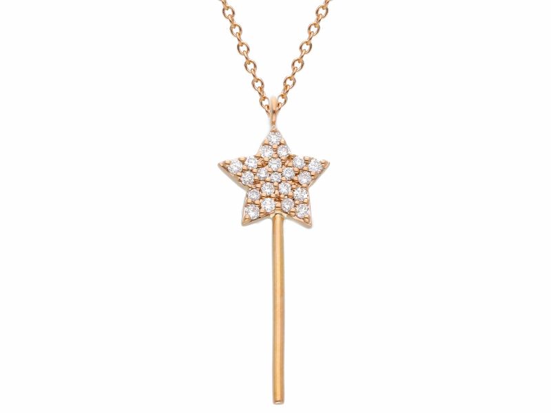 Φωτογραφία από Yellow gold necklace k18 with diamonds (code S268528BR)