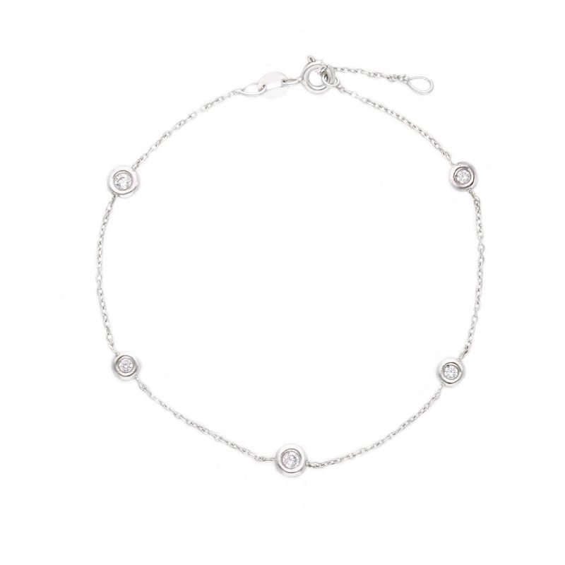 Φωτογραφία από Bracciale in oro bianco K9 con zirconi (code S255951)