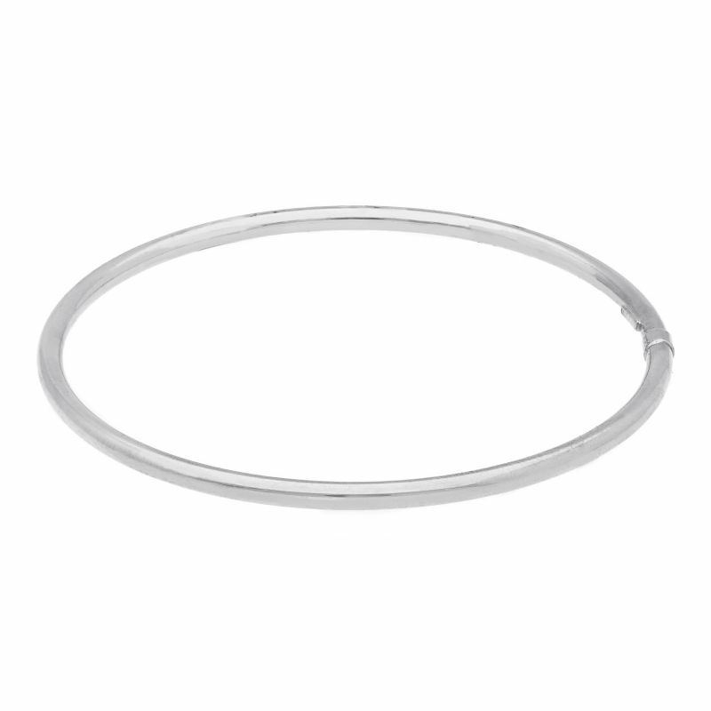 Φωτογραφία από White gold oval bracelet with clasp k14 (code S201306)