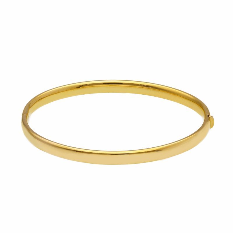 Φωτογραφία από Golden oval bracelet with clasp k14 (code S205073)