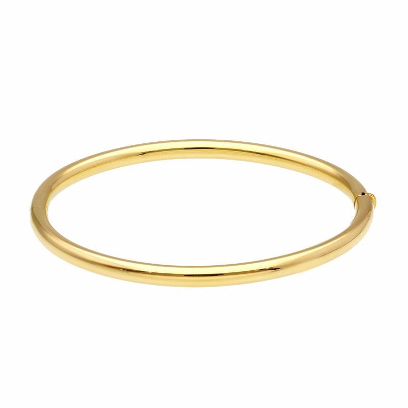 Φωτογραφία από Golden oval bracelet with clasp k14 (code S205087)