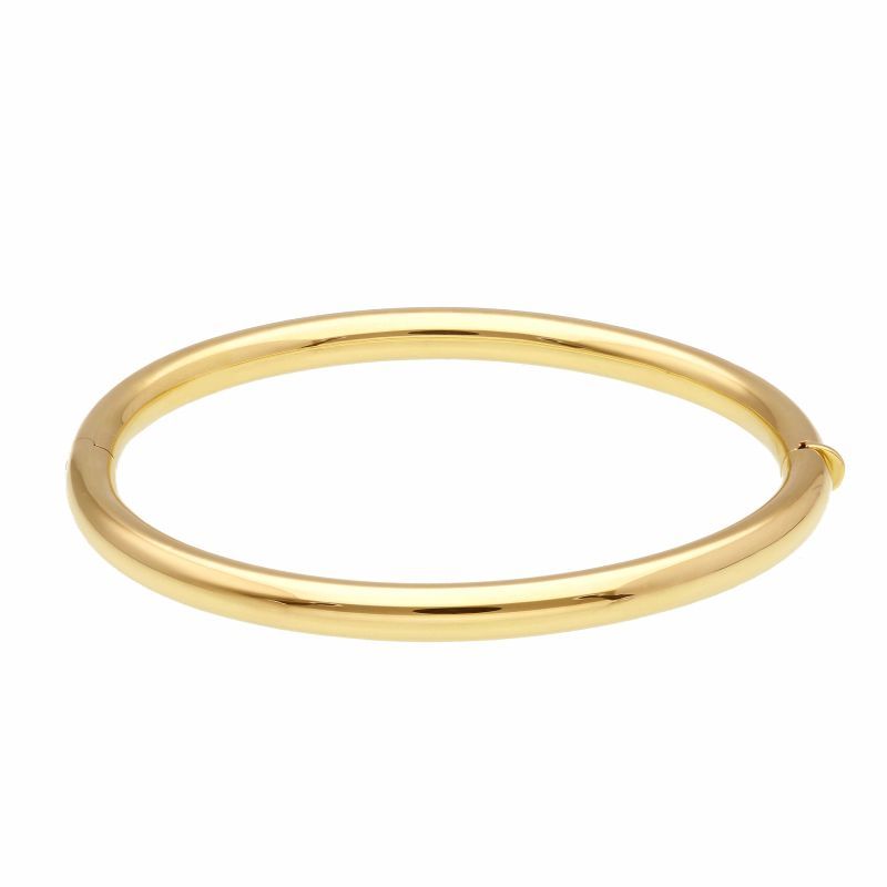 Φωτογραφία από Golden oval bracelet with clasp k14 (code S205089)