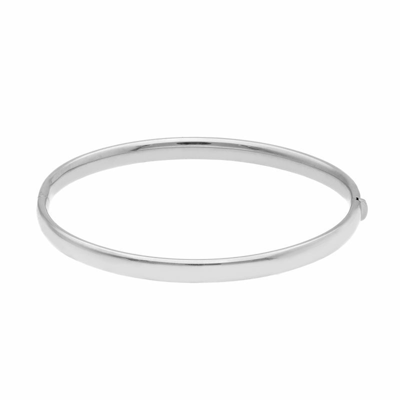 Φωτογραφία από White gold oval bracelet with clasp k14 (code S205091)