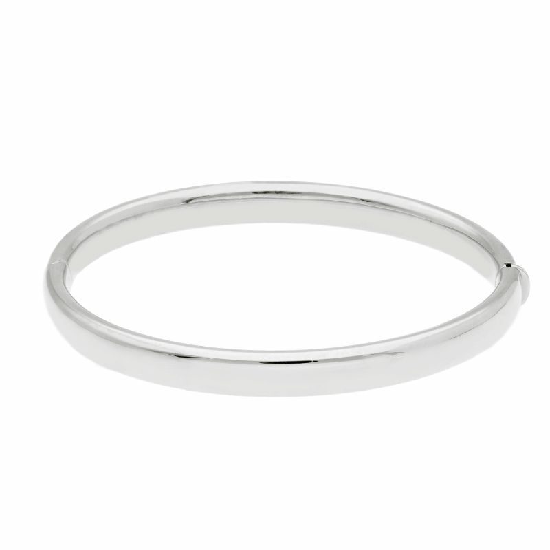 Φωτογραφία από White gold oval bracelet with clasp k14 (code S205092)