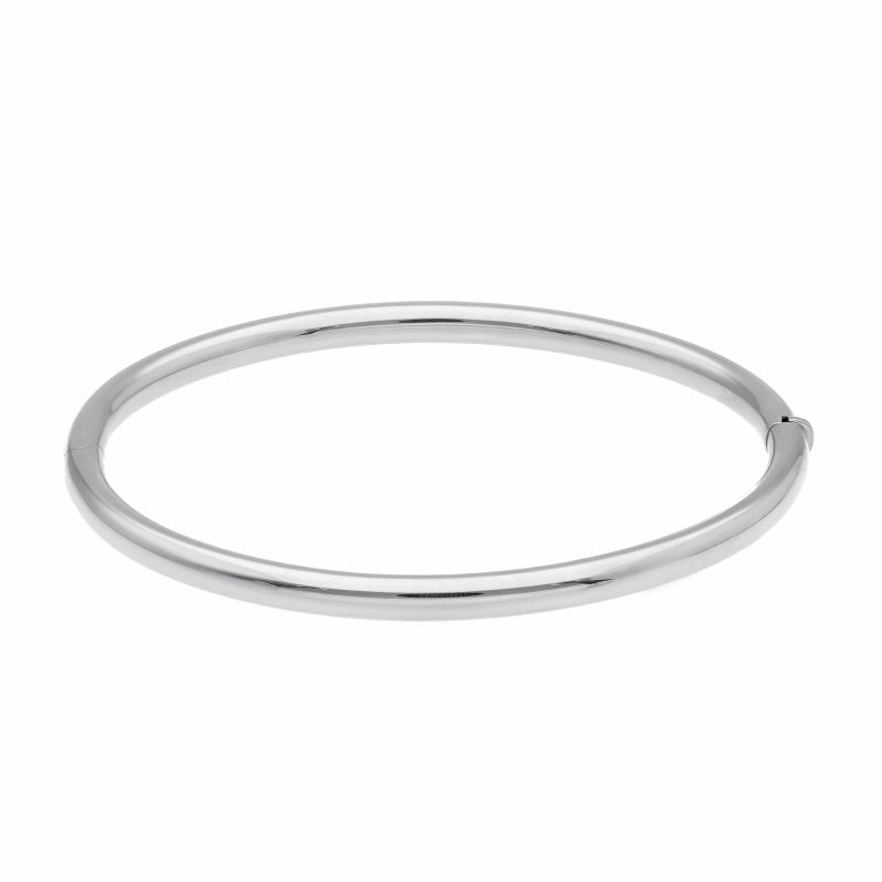 Φωτογραφία από White gold oval bracelet with clasp k14 (code S205093)