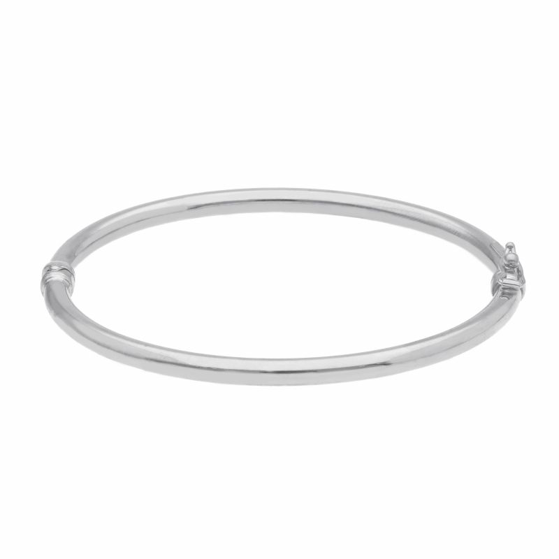 Φωτογραφία από White gold oval bracelet with clasp k14 (code S205139)