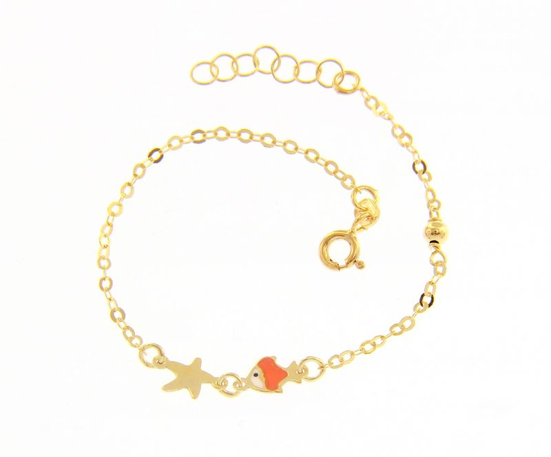 Φωτογραφία από Bracciale stella & pesce in oro Giallo k9 (code S222533)