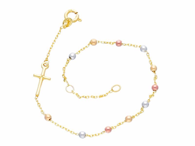 Φωτογραφία από Bracciale Rosario in oro giallo k14 satinato  (code S238368)