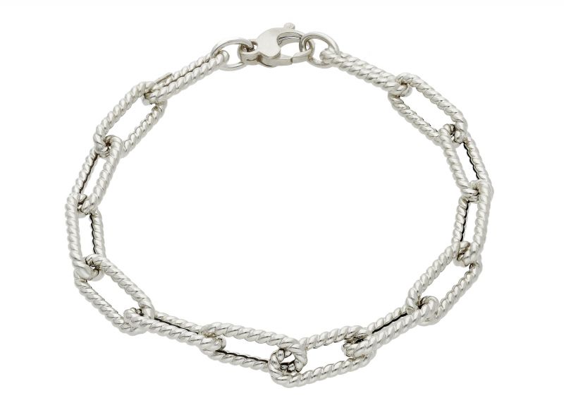 Φωτογραφία από Bracciale  in oro Bianco k14 satinato  (code S250426)