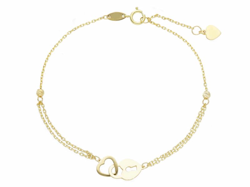 Φωτογραφία από Bracciale cuoricini in oro giallo k9 (code S254080)