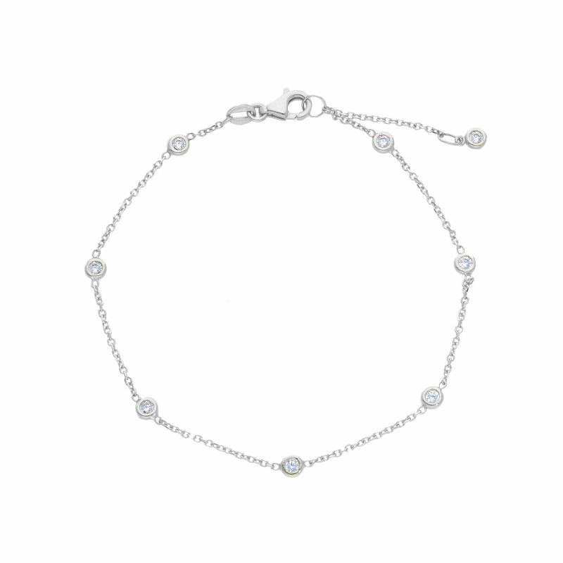 Φωτογραφία από Bracciale in oro Bianco κ14 con Zirconi (code S255950)