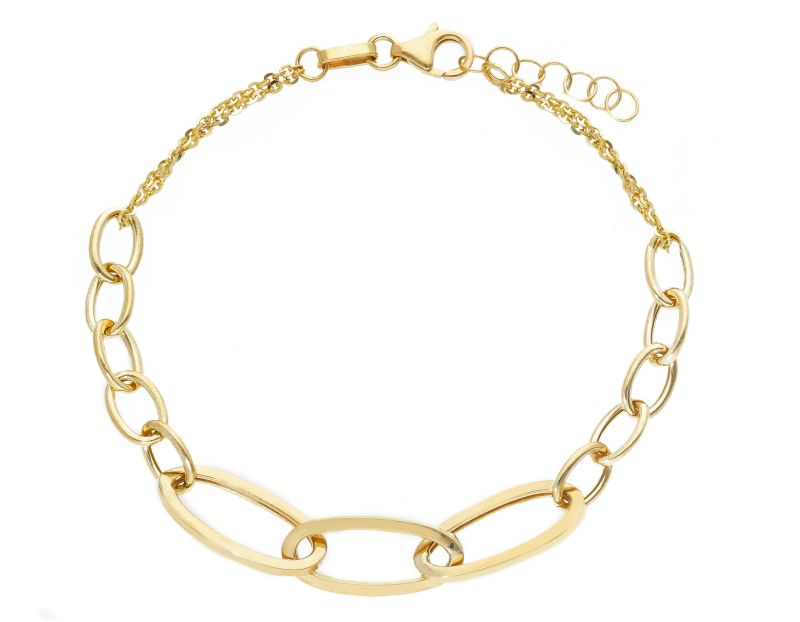 Φωτογραφία από Bracciale  in oro giallo k14 satinato  (code S266706)