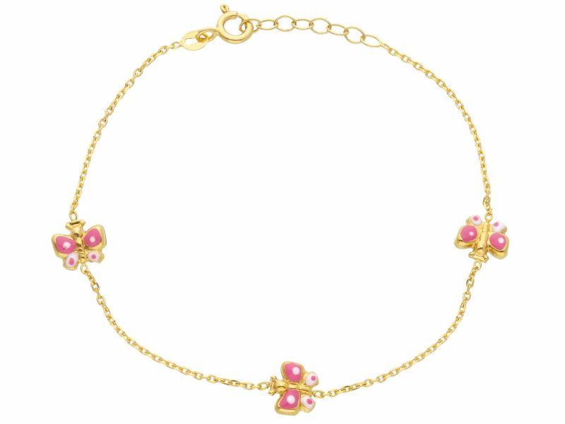 Φωτογραφία από Bracciale farfalle in oro Giallo k14 (code S270371)
