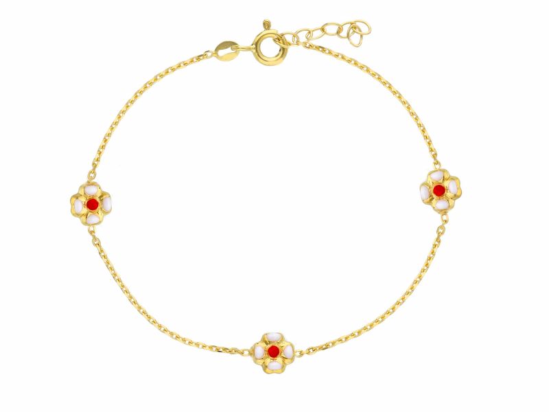 Φωτογραφία από Bracciale fiore in oro Giallo k14 (code S271490)