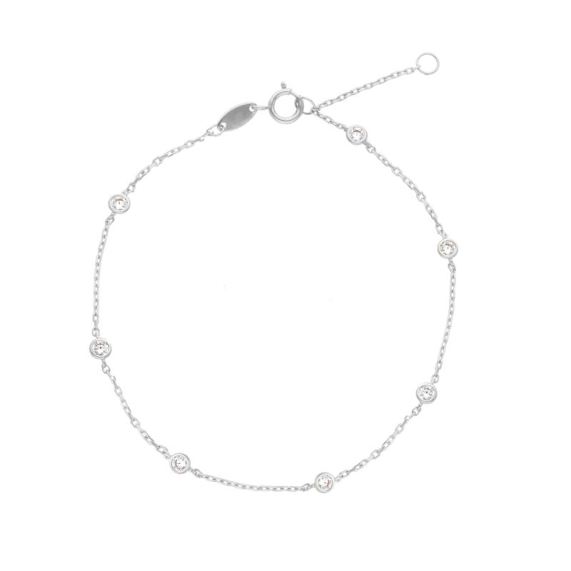 Φωτογραφία από Bracciale in oro bianco K9 con zirconi (code S255951)